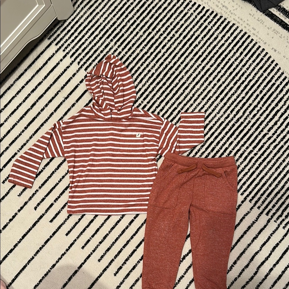 Striped Red Kids Matching Set